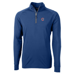 Chicago Cubs Cutter & Buck Big & Tall Adapt Eco Knit Stretch Recycled Quarter-Zip Pullover Top - MLB Pullover