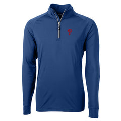 Philadelphia Phillies Cutter & Buck Big & Tall Adapt Eco Knit Stretch Recycled Quarter-Zip Pullover Top - MLB Pullover