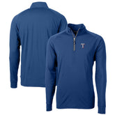 Texas Rangers Cutter & Buck Big & Tall Adapt Eco Knit Stretch Recycled Quarter-Zip Pullover Top - MLB Pullover