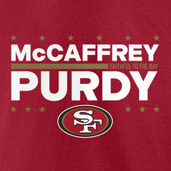San Francisco 49ers Christian McCaffrey & Brock Purdy Election Players T-Shirt | NFL US