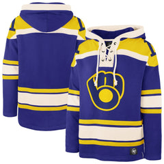 Milwaukee Brewers '47 Superior Lacer Pullover Hoodie - MLB Hoodies