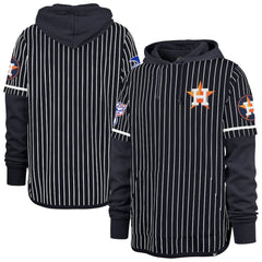 Houston Astros '47 Pinstripe Double Header Pullover Hoodie - MLB Hoodies
