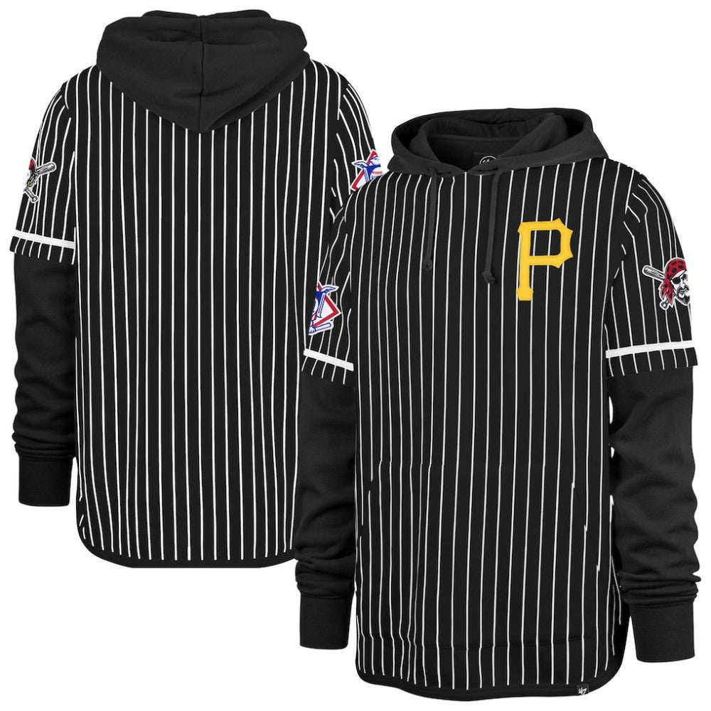 Pittsburgh Pirates '47 Pinstripe Double Header Pullover Hoodie - MLB Hoodies