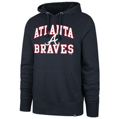 Atlanta Braves '47 Velocity Headline Pullover Hoodie - MLB Hoodies