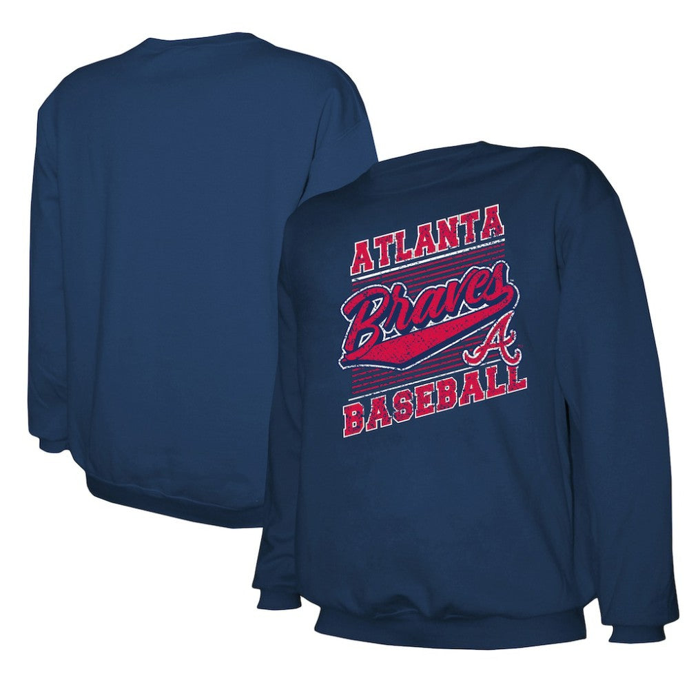 Atlanta Braves Stitches Lightweight Crew Sweatshirt - MLB Sweatshirts