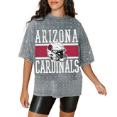 Arizona Cardinals Gameday Couture Women's Oversized Mini Rhinestone Classic T-Shirt | NFL Outlet