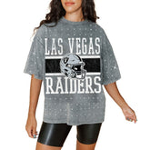 Las Vegas Raiders Gameday Couture Women's Oversized Mini Rhinestone Classic T-Shirt | NFL Online