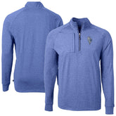 Kansas City Royals Cutter & Buck Adapt Eco Knit Heather Quarter-Zip Pullover Top - MLB Pullover