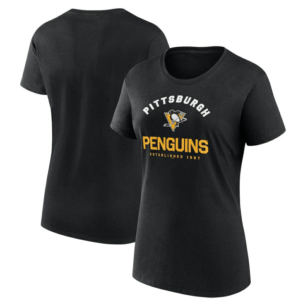 Pittsburgh Penguins Logo Athletic Women's Unrivaled T-Shirt - NHL T-shirts