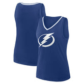 Tampa Bay Lightning Logo Athletic Women's Stellar Win V-Neck Tank Top - NHL Tank Top