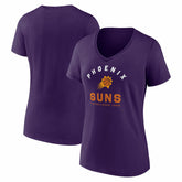 Purple Phoenix Suns Logo Athletic Women's Unrivaled V-Neck T-Shirt | NBA