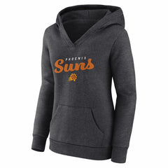 Heather Charcoal Phoenix Suns Logo Athletic Women's Triumphant V-Neck Pullover Hoodie | NBA