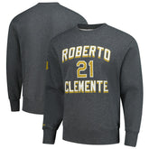 Roberto Clemente Pittsburgh Pirates Mitchell & Ness Legends Collection Vintage Logo Name & Number Fleece Pullover Sweatshirt - MLB Pullover