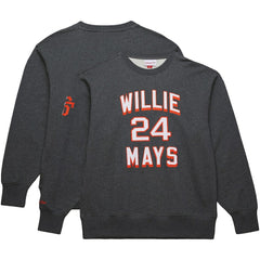 Willie Mays San Francisco Giants Mitchell & Ness Legends Collection Vintage Logo Name & Number Fleece Pullover Sweatshirt - MLB Pullover
