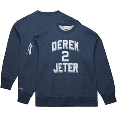 Derek Jeter New York Yankees Mitchell & Ness Legends Collection Vintage Logo Fleece Name & Number Pullover Sweatshirt - MLB Pullover