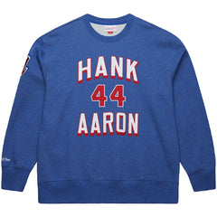 Hank Aaron Atlanta Braves Mitchell & Ness Legends Collection Vintage Logo Fleece Name & Number Pullover Sweatshirt - MLB Pullover