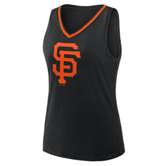 San Francisco Giants Logo Athletic Women's Stellar Win V-Neck Tank Top - MLB Tanks
