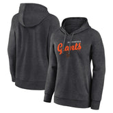 San Francisco Giants Logo Athletic Women's Logo Triumphant V-Neck Pullover Hoodie - MLB Hoodies