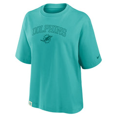 Miami Dolphins Women's Glory Arch Boxy T-Shirt | NFL On sale