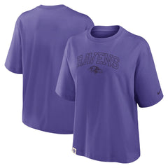 Baltimore Ravens Women's Glory Arch Boxy T-Shirt | NFL Discount