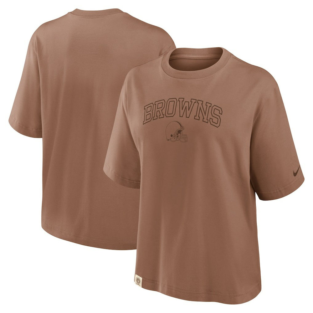 Cleveland Browns Women's Glory Arch Boxy T-Shirt | NFL Outlet