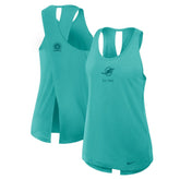 Miami Dolphins Women's Glory Open-Back Crisscross Dri-FIT Tank Top | NFL On sale