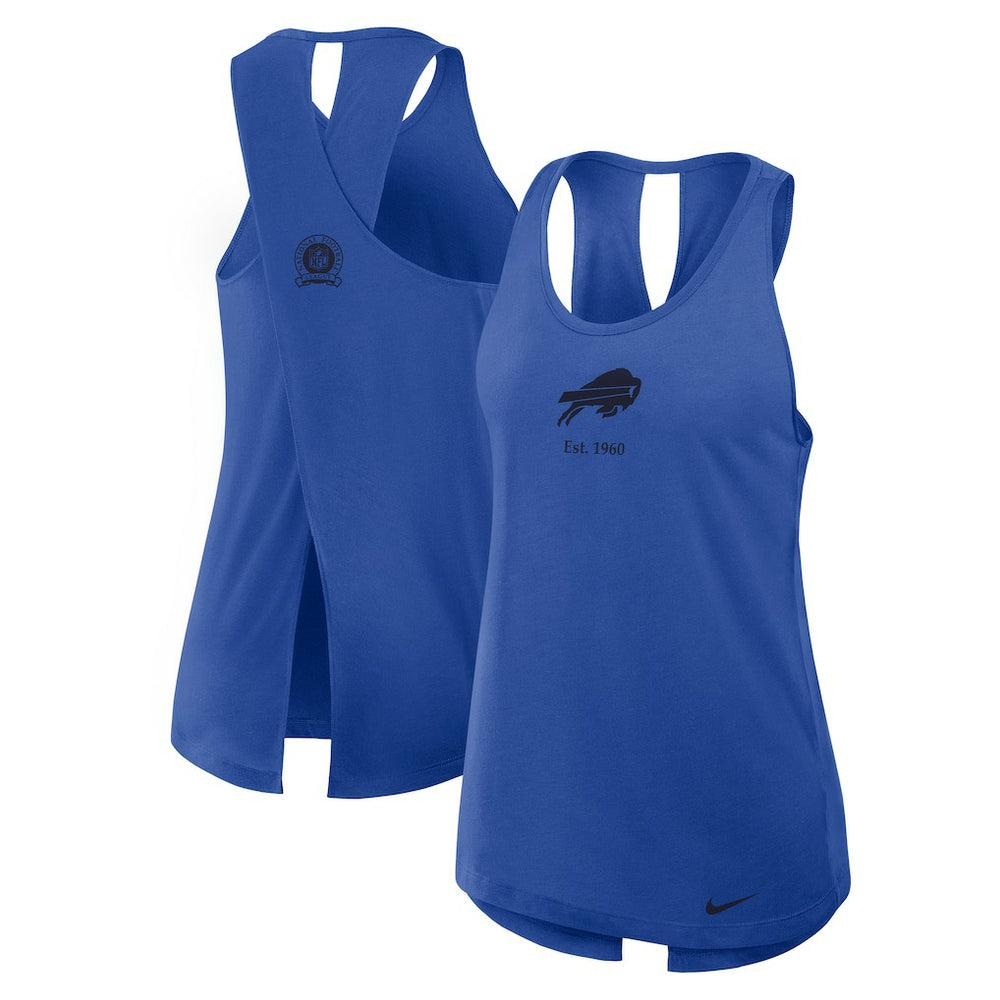 Buffalo Bills Women's Glory Open-Back Crisscross Dri-FIT Tank Top | NFL Outlet