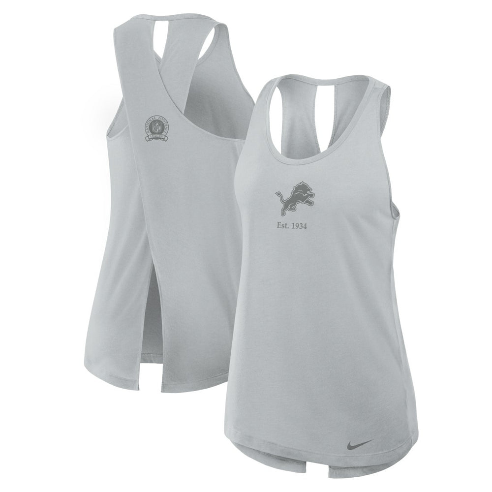 Detroit Lions Women's Glory Open-Back Crisscross Dri-FIT Tank Top | NFL Outlet