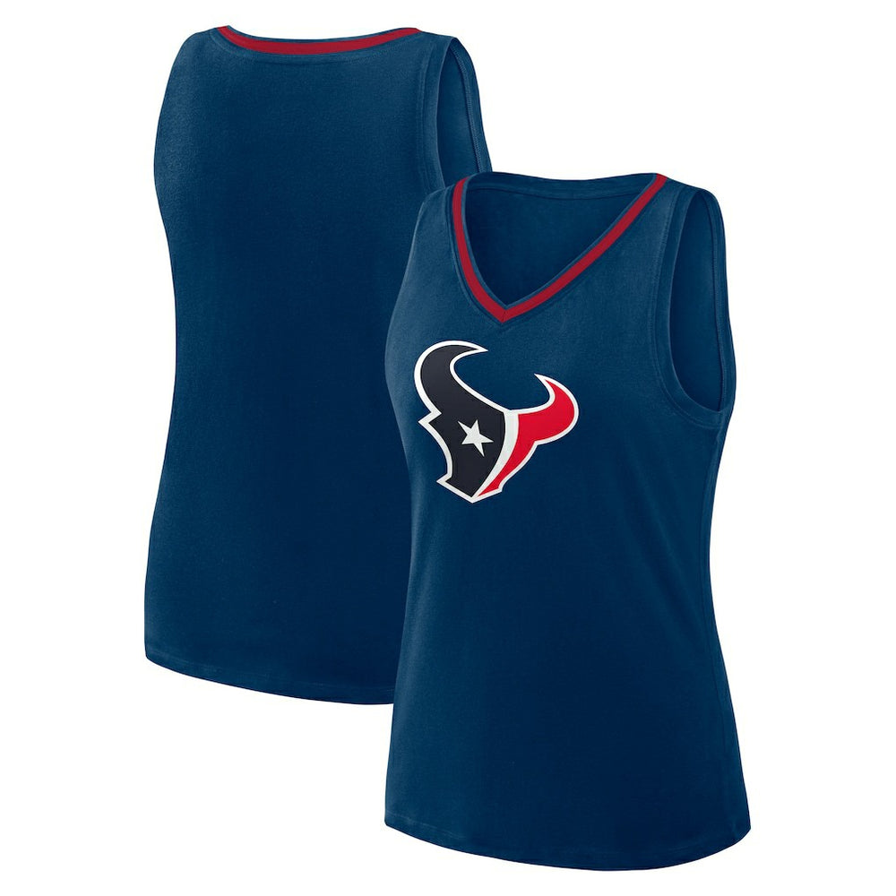 Houston Texans Logo Athletic Women's Stellar Win V-Neck Tank Top | NFL Sale