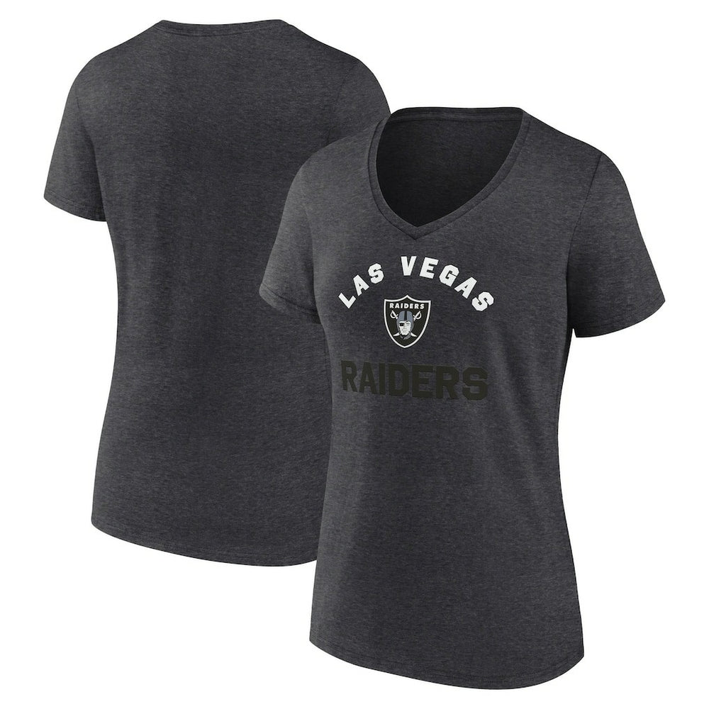Las Vegas Raiders Logo Athletic Women's Unrivaled V-Neck T-Shirt | NFL Hot