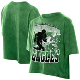 Philadelphia Eagles Women's Cropped Boxy Sport Classics Mineral Wash T-Shirt | NFL On sale