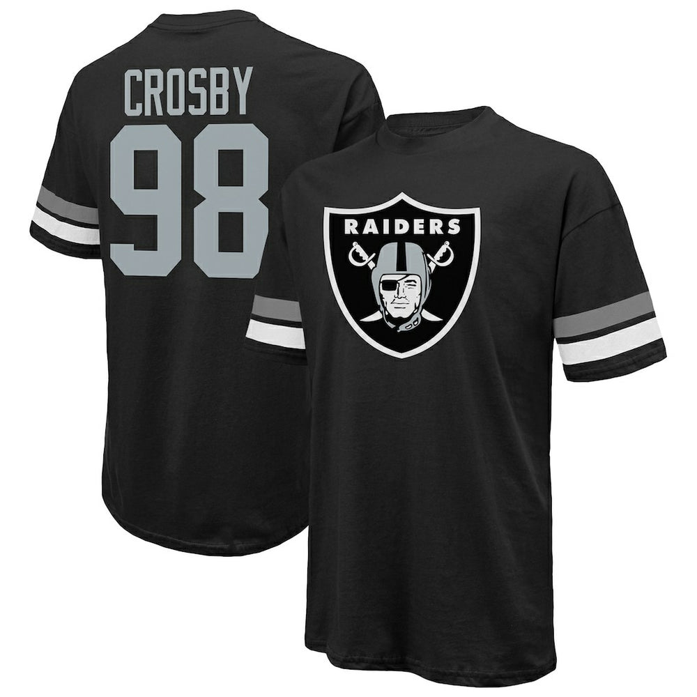 Las Vegas Raiders Maxx Crosby Majestic Threads Name & Number Oversize Fit T-Shirt | NFL Near me