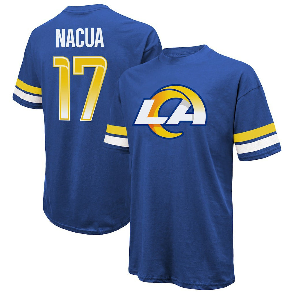 Los Angeles Rams Puka Nacua Majestic Threads Name & Number Oversized Fit T-Shirt | NFL Hot