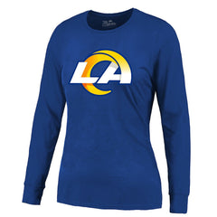 Los Angeles Rams Puka Nacua Majestic Threads Women's Player Name & Number Long Sleeve T-Shirt | NFL Outlet