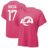 Los Angeles Rams Puka Nacua Majestic Threads Women's Name & Number T-Shirt | NFL US