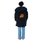 The Best Lounger in the World By Jill Martin Phoenix Suns Unisex Navy Oversized Open-Front Hoodie Sweater discount | NBA