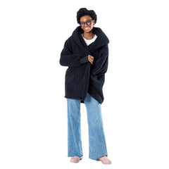 The Best Lounger in the World By Jill Martin Utah Jazz Unisex Black Oversized Open-Front Hoodie Sweater shop | NBA
