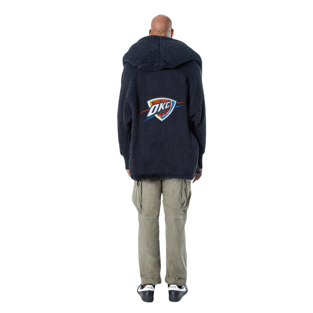 The Best Lounger in the World By Jill Martin Oklahoma City Thunder Unisex Navy Oversized Open-Front Hoodie Sweater cheap | NBA