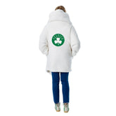 The Best Lounger in the World By Jill Martin Boston Celtics Unisex Cream Oversized Open-Front Hoodie Sweater on sale | NBA