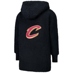 The Best Lounger in the World By Jill Martin Cleveland Cavaliers Unisex Black Oversized Open-Front Hoodie Sweater shop | NBA