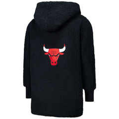 The Best Lounger in the World By Jill Martin Chicago Bulls Unisex Black Oversized Open-Front Hoodie Sweater cheap | NBA