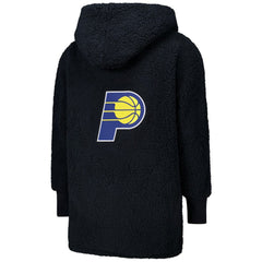 The Best Lounger in the World By Jill Martin Indiana Pacers Unisex Black Oversized Open-Front Hoodie Sweater discount | NBA