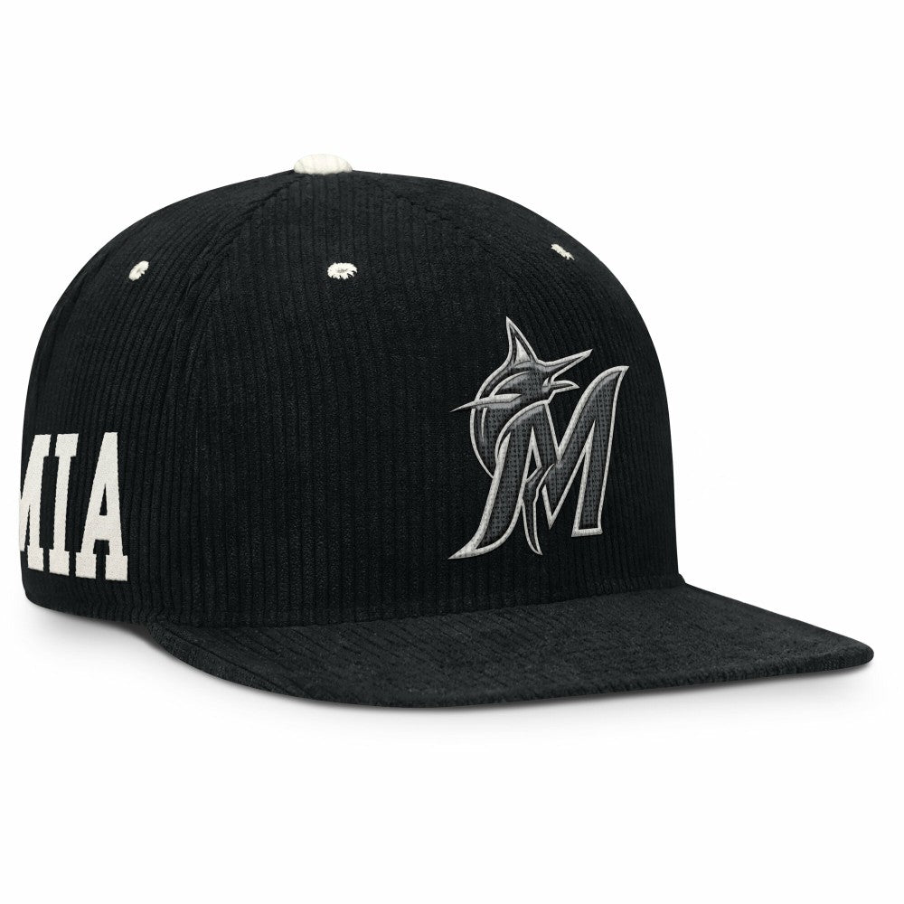 Miami Marlins Nike Pro Corduroy Structured Snapback Hat - MLB Hats