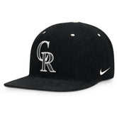 Colorado Rockies Nike Pro Corduroy Structured Snapback Hat - MLB Hats