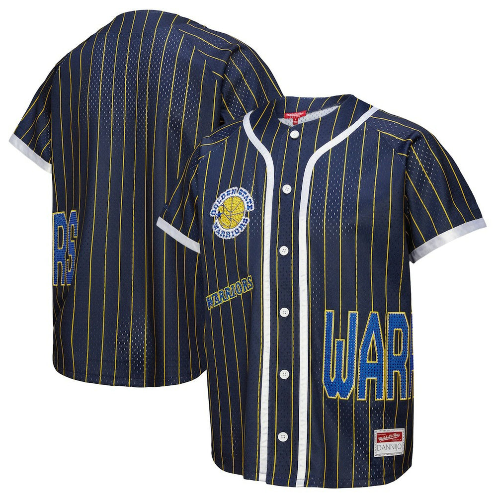 Blue Golden State Warriors x DANNIJO Women's Fashion Baseball Jersey sale | NBA