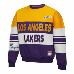 Gold/Purple Los Angeles Lakers x DANNIJO Women's Blocked Pullover Sweatshirt | NBA