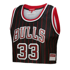 Black Scottie Pippen Chicago Bulls x DANNIJO Women's Fashion Cropped Basketball Jersey sale | NBA
