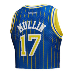 Royal Chris Mullin Golden State Warriors x DANNIJO Women's Fashion Cropped Basketball Jersey sale | NBA