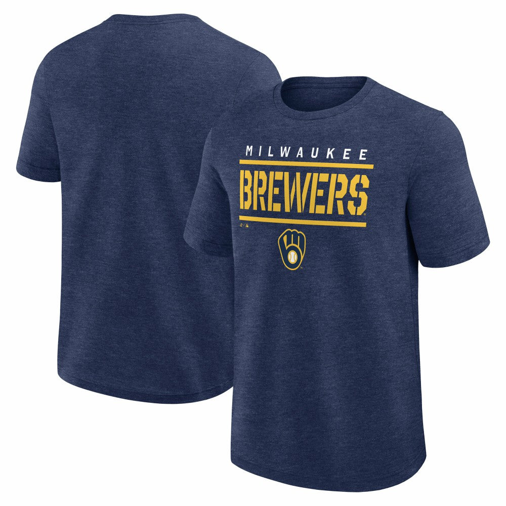 Milwaukee Brewers Logo Athletic Top Notch T-Shirt - MLB T-shirts
