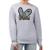 Minnesota Wild G-III 4Her by Carl Banks Women's Animal Print Heart Fleece Pullover Sweatshirt - NHL Sweatshirts